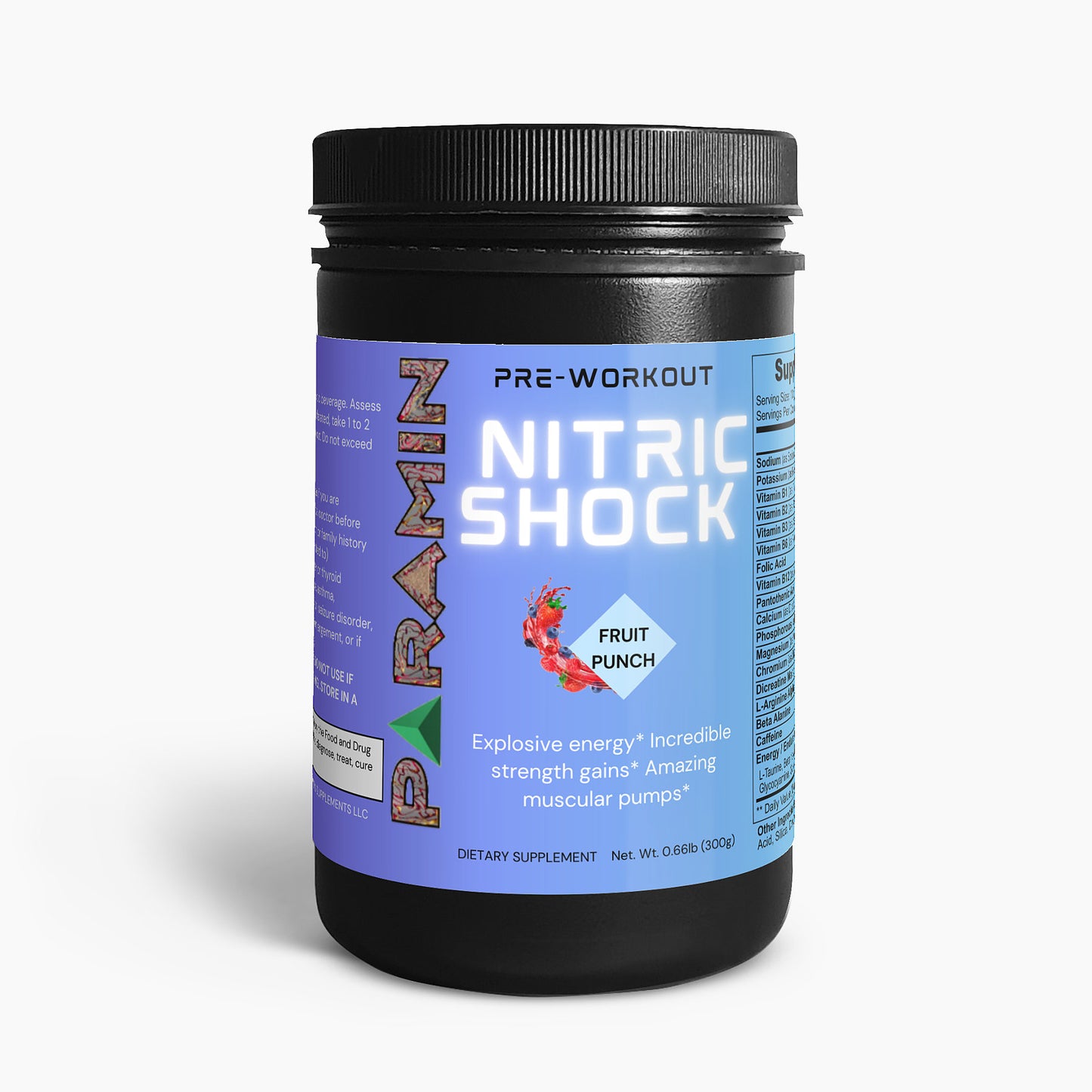 Nitric Shock Pre-Workout Powder (Fruit Punch)